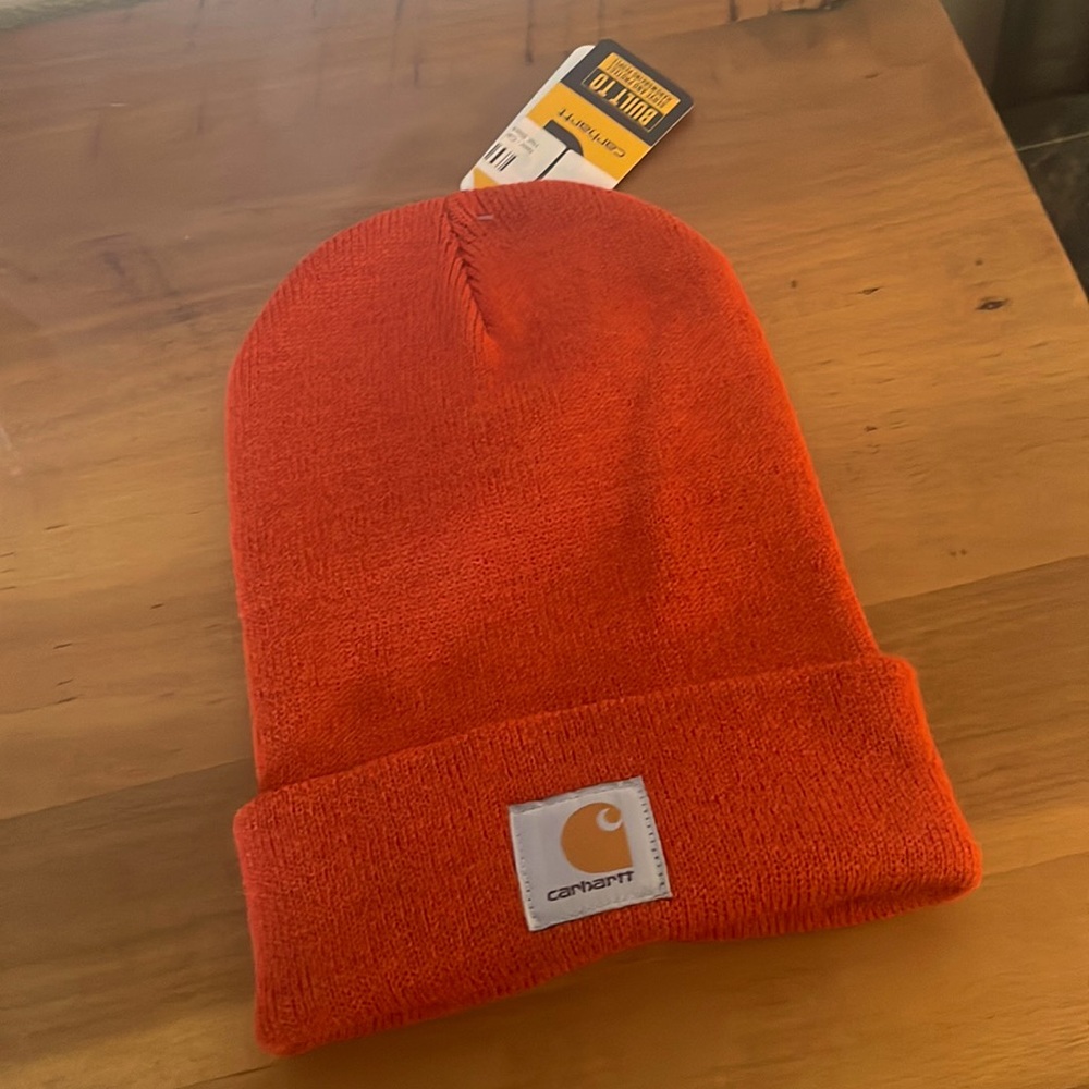 Carhartt knit cuffed beanie -orange